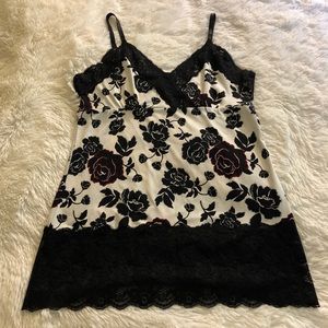 White House Black Market Lace Floral Tank